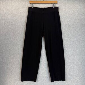 Eileen Fisher Womens Black Pull On Pants Elastic Waist Petite Viscose‎ Medium PM